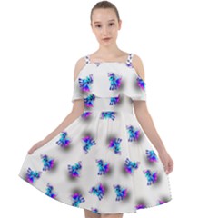 Last Unicorn  Cut Out Shoulders Chiffon Dress by Internationalstore