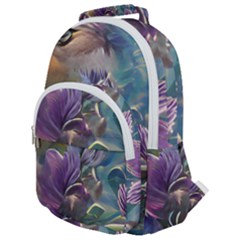 Abstract Blossoms  Rounded Multi Pocket Backpack by Internationalstore