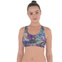 Abstract Blossoms  Cross String Back Sports Bra View1