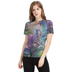 Abstract Blossoms  Women s Short Sleeve Rash Guard by Internationalstore