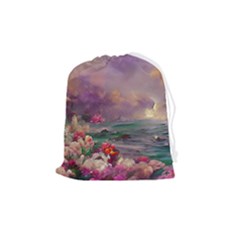 Abstract Flowers  Drawstring Pouch (medium) by Internationalstore
