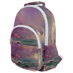 Abstract Flowers  Rounded Multi Pocket Backpack by Internationalstore