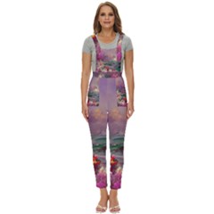 Abstract Flowers  Women s Pinafore Overalls Jumpsuit by Internationalstore