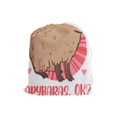 Capybara Art T- Shirt I Just Really Like Capybaras O K  T- Shirt Yoga Reflexion Pose T- Shirtyoga Reflexion Pose T- Shirt Drawstring Pouch (large) by hizuto