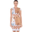 Capybara T- Shirt Bee Cappy - A Cute Capybara And A Bee Illustration T- Shirt Yoga Reflexion Pose T- Shirtyoga Reflexion Pose T- Shirt Capsleeve Drawstring Dress  View1