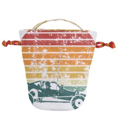 Vintage Rc Cars T- Shirt Vintage Sunset  Classic Rc Buggy Racing Cars Addict T- Shirt Drawstring Bucket Bag by ZUXUMI