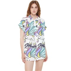 Waitress T- Shirt Awesome Unicorn Waitresses Are Magical For A Waiting Staff T- Shirt Chiffon Lounge Set by ZUXUMI