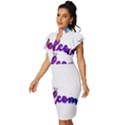 Arts Vintage Frill Sleeve V-Neck Bodycon Dress View2
