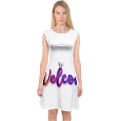 Arts Capsleeve Midi Dress by Internationalstore
