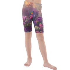 Floral Blossoms  Kids  Mid Length Swim Shorts by Internationalstore