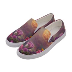 Floral Blossoms  Women s Canvas Slip Ons by Internationalstore