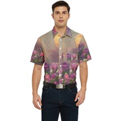Floral Blossoms  Men s Short Sleeve Pocket Shirt  by Internationalstore