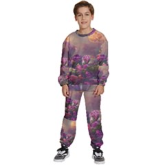 Floral Blossoms  Kids  Sweatshirt Set by Internationalstore