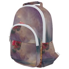 Floral Blossoms  Rounded Multi Pocket Backpack by Internationalstore