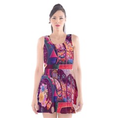 Fantasy  Scoop Neck Skater Dress by Internationalstore