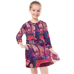 Fantasy  Kids  Quarter Sleeve Shirt Dress by Internationalstore