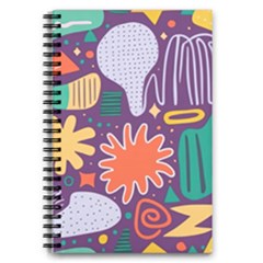 Colorful Shapes On A Purple Background 5 5  X 8 5  Notebook by LalyLauraFLM
