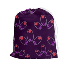 Petal Dot Seamless Pattern Drawstring Pouch (2xl) by Pakjumat