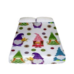 Gnomes Seamless Fantasy Pattern Fitted Sheet (full/ Double Size) by Pakjumat