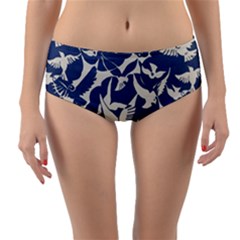 Bird Animal Animal Background Reversible Mid-waist Bikini Bottoms by Pakjumat