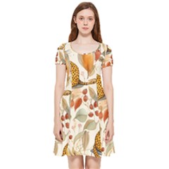 Fur Big Cat Spots Zoo Fast Hunter Inside Out Cap Sleeve Dress by Pakjumat