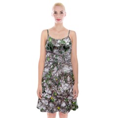 Climbing Plant At Outdoor Wall Spaghetti Strap Velvet Dress by dflcprintsclothing