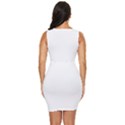 Ostrich T-shirtwhite Look Calm Ostrich 23 T-shirt (1) Draped Bodycon Dress View4