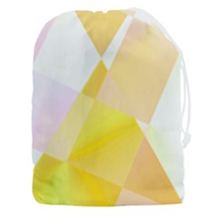 Abstract T- Shirt Yellow Chess Cell Abstract Pattern T- Shirt Drawstring Pouch (3xl) by EnriqueJohnson