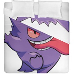 Purple Funny Monster Duvet Cover Double Side (king Size) by Sarkoni