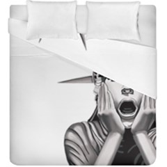 Funny Statue Of Liberty Parody Duvet Cover Double Side (king Size) by Sarkoni