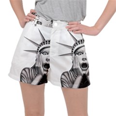 Funny Statue Of Liberty Parody Women s Ripstop Shorts by Sarkoni