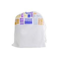 Blocks T- Shirt Blockage Abstract Art 2 T- Shirt Drawstring Pouch (large) by EnriqueJohnson