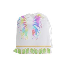 Butterfly Lover T- Shirtbutterfly T- Shirt Drawstring Pouch (large) by EnriqueJohnson