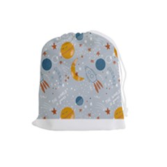 Cosmos T- Shirt Cute Baby Cosmic Pattern T- Shirt Drawstring Pouch (large) by EnriqueJohnson