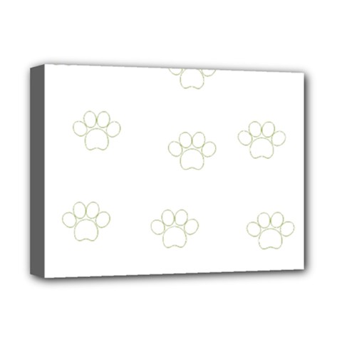 Dog Paw Print T- Shirt Paw Pattern T- Shirt Deluxe Canvas 16  X 12  (stretched)  by EnriqueJohnson