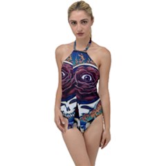 Grateful-dead-ahead-of-their-time Go With The Flow One Piece Swimsuit by Sarkoni