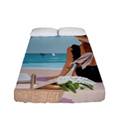 Rest By The Sea Fitted Sheet (full/ Double Size) by SychEva