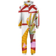 Cat Pet Ginger Art Animal Cartoon Hooded Jumpsuit (men) by uniart180623