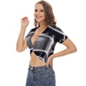 Stormtroopers Sci Fi Mask Twist Front Crop Top View2