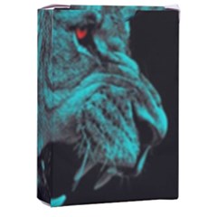 Angry Male Lion Predator Carnivore Playing Cards Single Design (rectangle) With Custom Box by uniart180623