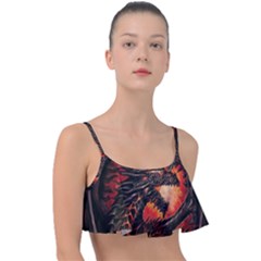 Dragon Frill Bikini Top by uniart180623