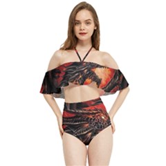 Dragon Halter Flowy Bikini Set  by uniart180623