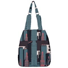 New York City Nyc Skyline Cityscape Center Zip Backpack by uniart180623