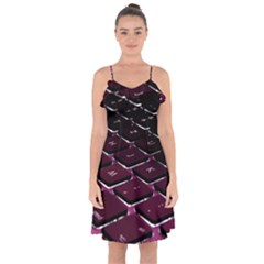 Computer Keyboard Ruffle Detail Chiffon Dress by Ket1n9