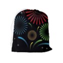 Fireworks With Star Vector Drawstring Pouch (XL) View2