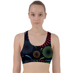 Fireworks With Star Vector Back Weave Sports Bra by Ket1n9