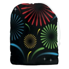 Fireworks With Star Vector Drawstring Pouch (3xl) by Ket1n9