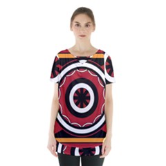 Toraja Pattern Pa barre Allo Skirt Hem Sports Top by Ket1n9