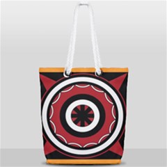 Toraja Pattern Pa barre Allo Full Print Rope Handle Tote (small) by Ket1n9