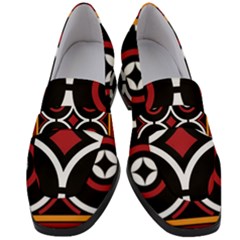 Toraja Pattern Ne limbongan Women s Chunky Heel Loafers by Ket1n9